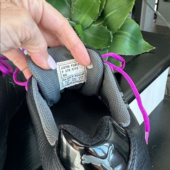 Puma Women’s Steel Toe Work Shoes, Black Leather, Like New, Safety Toe - Picture 8 of 11